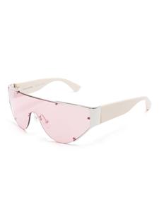 Alexander McQueen Eyewear Zonnebril met schild montuur - Zilver