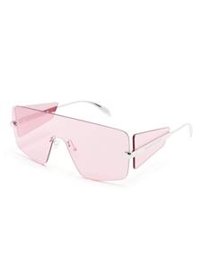 Alexander McQueen Eyewear Zonnebril met schild montuur - Roze