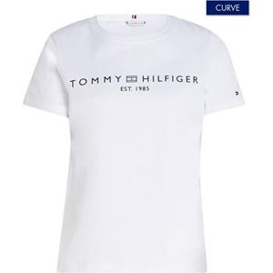 Tommy Hilfiger Curve Shirt met ronde hals CRV REG CORP LOGO C-NK SS