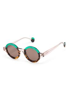 Theo Eyewear Zonnebril met rond montuur - Roze