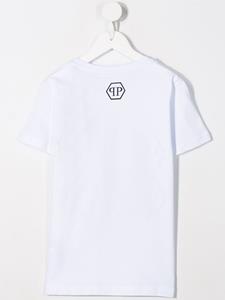Philipp Plein Junior T-shirt met logoprint - Wit