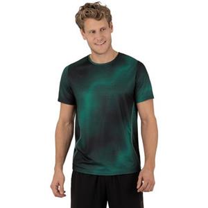 Trigema T-shirt  COOLMAX sportshirt met een modieuze print