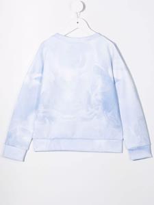 BOSS Kidswear Sweater met tie-dye print - Blauw