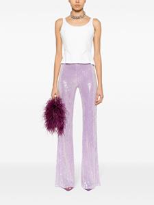 Patrizia Pepe sequin flared trousers - Paars