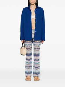 Missoni zigzag crochet flared pants - Blauw