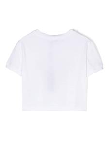 Dolce & Gabbana Kids Cropped T-shirt met logoprint - Wit