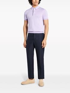 TOM FORD short-sleeve knitted polo shirt - Paars