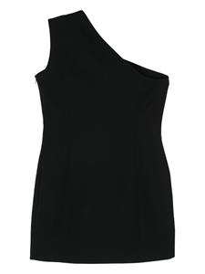 Balmain one-shoulder mini dress - Zwart