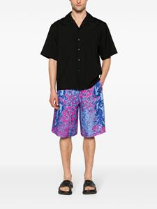 Versace Jeans Couture Baroque-pattern bermuda shorts - Blauw