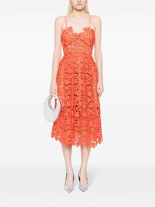 Self-Portrait Azaelea floral-lace midi dress - Oranje