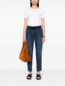 Lorena Antoniazzi drawstring tapered jeans - Blauw