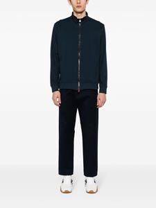 Kiton cotton zip-up sweatshirt - Blauw