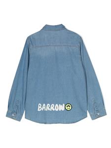 Barrow kids Spijkershirt met logoprint - Blauw