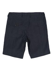 Eleventy pleat-detail linen shorts - Blauw