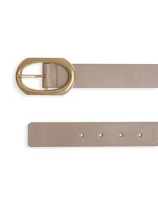 ANINE BING Signature leather belt - Beige
