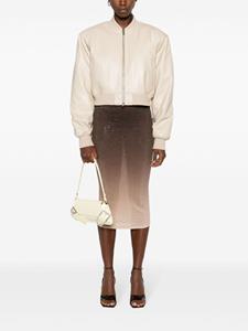 ANDREĀDAMO rhinestone-embellished midi skirt - Bruin