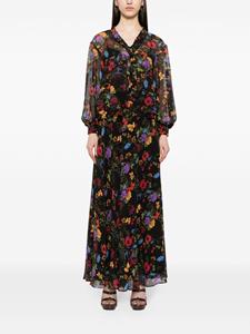 Sachin & Babi Juno floral-print maxi skirt - Zwart