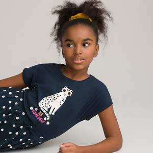 LA REDOUTE COLLECTIONS T-shirt met glitter jaguar motief