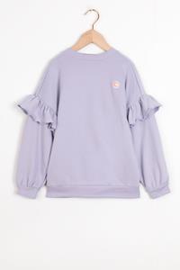 Sissy-Boy Lavendel Oversized Sweater Met Ruffles En Smiley Patch