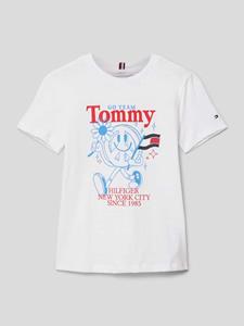 Tommy Hilfiger Teens T-shirt met labelprint, model 'FUN'