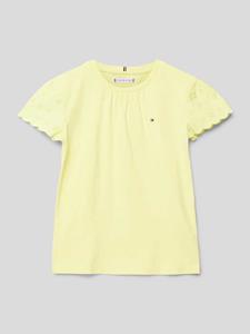 Tommy Hilfiger Teens T-shirt met broderie anglaise, model 'BRODERIE ANGLAISE'