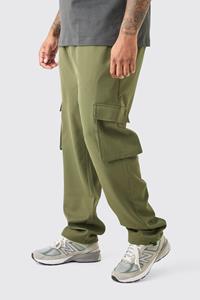 Boohoo Plus Elastic Lightweight Stretch Skinny Cargo Trouser, Khaki