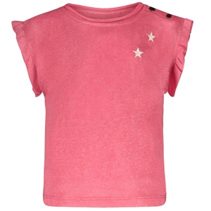 Like Flo-collectie T-shirtje metallic jersey (pink)