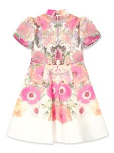 MARCHESA KIDS COUTURE Midi-jurk met bloemenprint - Roze