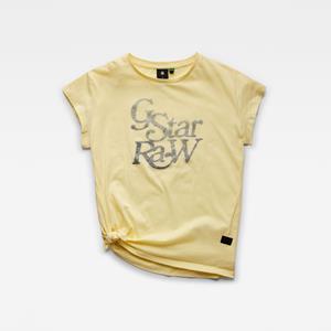 G-Star RAW Kids Knotted T-Shirt - Geel - meisjes