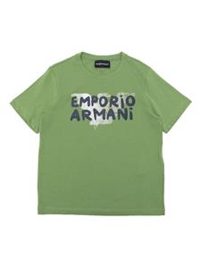 Emporio Armani Kids logo-print cotton T-shirt (pack of three) - Groen