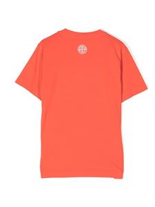 Stone Island Junior logo-print T-shirt - Oranje