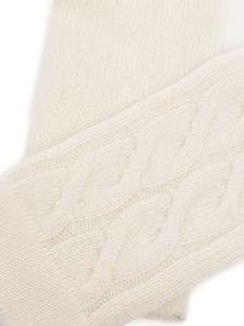 N.Peal Kabelgebreide handschoenen - Wit