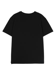 Balmain Kids T-shirt met logo-reliëf - Zwart