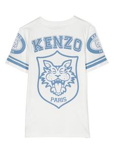 Kenzo Kids Katoenen T-shirt met logoprint - Wit