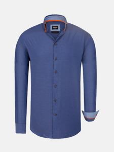 WAM Denim Braxton Regular Fit Royal Blue Overhemd-