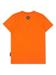 Philipp Plein Katoenen T-shirt met logoprint - Oranje