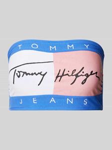 Tommy Hilfiger Korte bandeautop met labelprint, model 'HERITAGE'