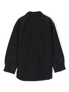 Emporio Armani Kids panelled seersucker shirt jacket - Zwart