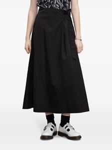 SPORT b. by agnès b. high-waist flared maxi skirt - Zwart