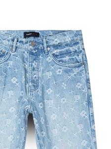 Purple Brand Jeans met monogram-print - Blauw