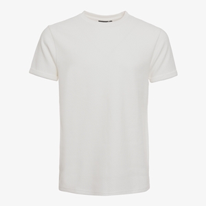 Unsigned heren T-shirt met structuur wit