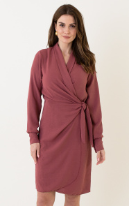 The Musthaves Wrap Dress Button Vegas Dust Roze