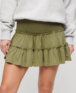 Superdry Vrouwen Gelaagde Jersey Minirok Khaki