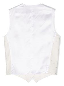 Balmain Kids Gilet met metallic jacquard - Beige