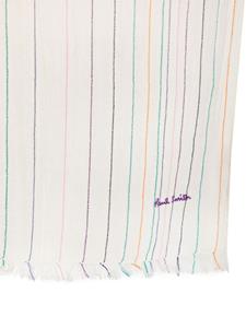 Paul Smith Stitch Stripe cotton scarf - Beige