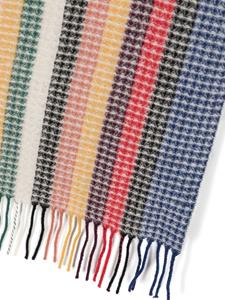 Paul Smith Signature Stripe knitted scarf - Wit