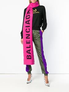 Balenciaga lange sjaal met logo - Roze