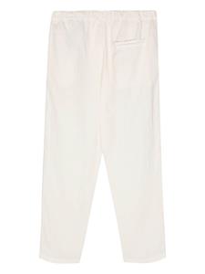 120% Lino Pantalon met toelopende pijpen - Wit