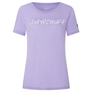 Super.Natural  Women's Signature Tee - Merinoshirt, purper