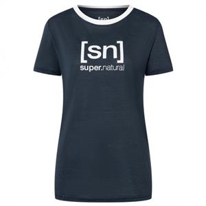 Super.Natural  Women's The Essential Logo Tee - Merinoshirt, blauw